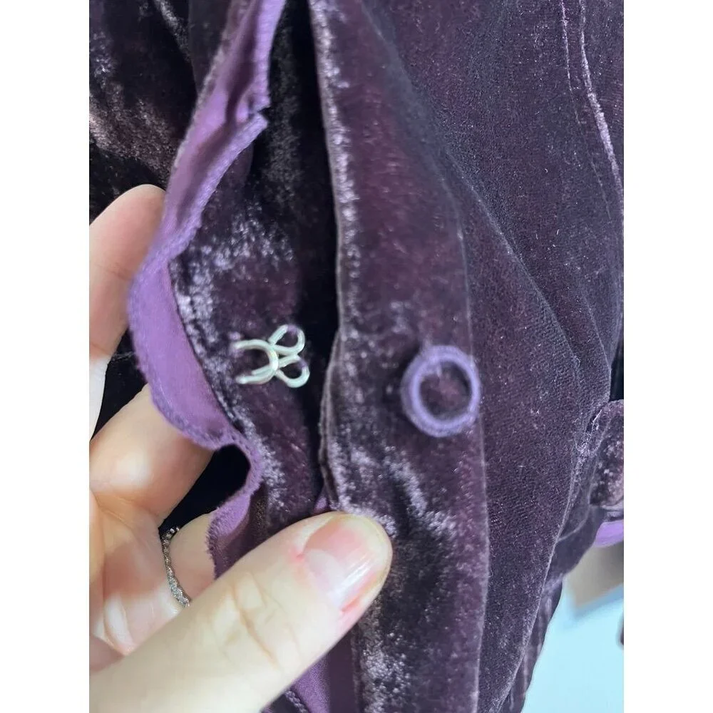 Retro Velvet Jacket S Purple‎ Y2K Preppy Feminine Coquette Festive Holiday 80s